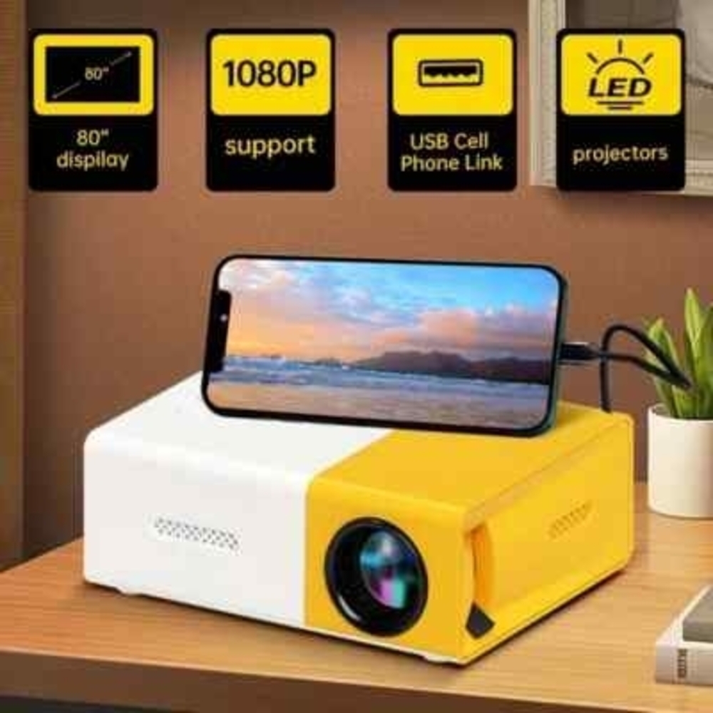Compact Yellow and White LED Projector - Picture 3 of 5